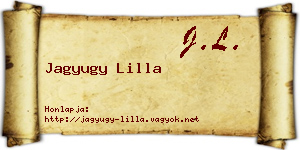 Jagyugy Lilla névjegykártya
